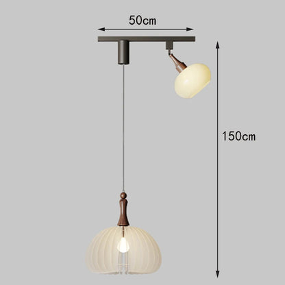 Lustre suspendu à plusieurs lampes en verre dépoli moderne Émile