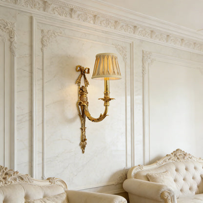 Applique Murale Camille Rétro Française en Laiton et Cristal LED pour Chambre à Coucher