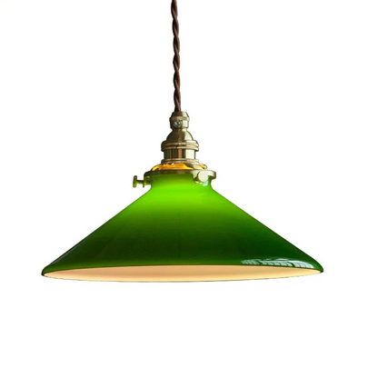 Amélie Vintage Green Glass Pendant Light