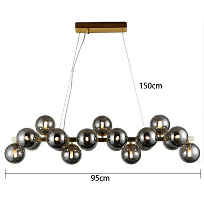 Sophie Glass Bubble Pendant Chandelier for Modern Living Spaces
