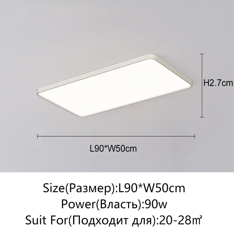 Plafonnier LED Juliette ultra-plat, dimmable avec télécommande, style moderne