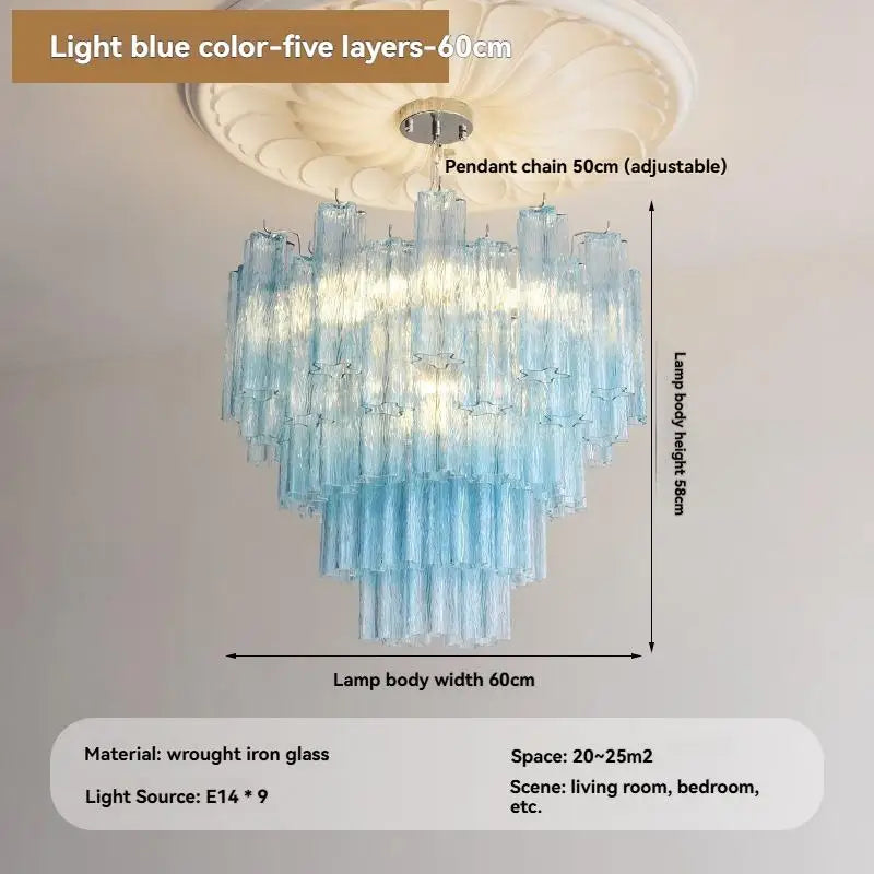 Pendentif Camille en verre de Murano rond, en cristal, luminaire vintage pour plafond