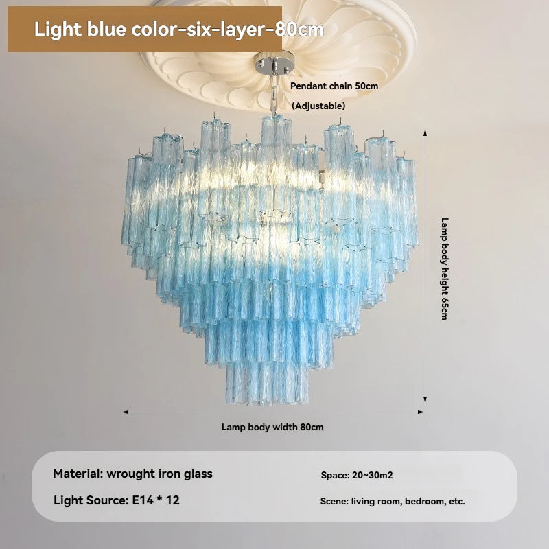 Pendentif Camille en verre de Murano rond, en cristal, luminaire vintage pour plafond