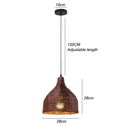 Aurélien Bamboo Rattan Pendant Light Handwoven Ceiling
