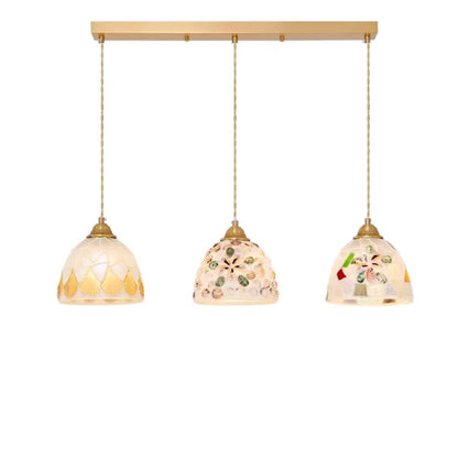 Isabelle Shell Suspension Verre Art Déco Lampe de Chevet
