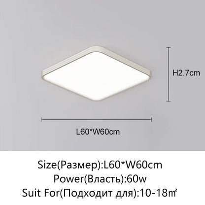Plafonnier LED Juliette ultra-plat, dimmable avec télécommande, style moderne