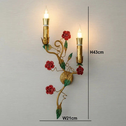 Suspension Chloé Fleur en céramique or rose à 5 lumières