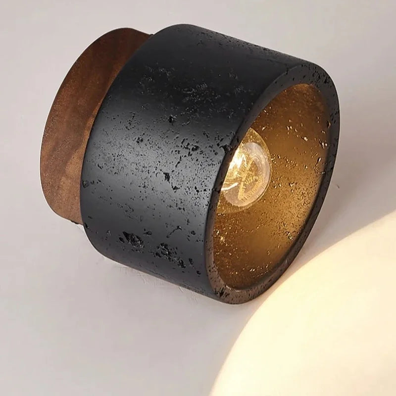 Plafonnier en pierre Sophie Nordic Wabi Sabi, idéal pour les couloirs et chambres