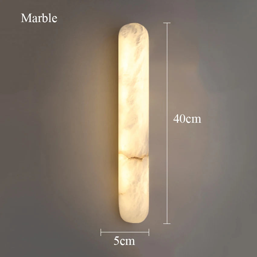 Camille Oval Marble Wall Lamp Luxury LED Sconce Light