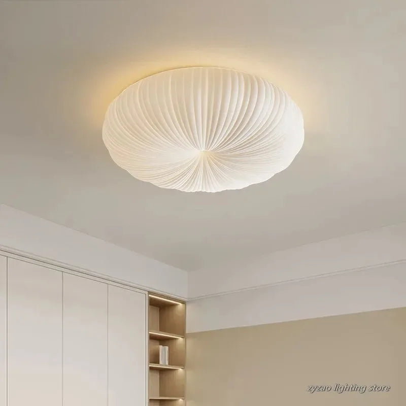 Élodie Nordic Cream Pumpkin Ceiling Light