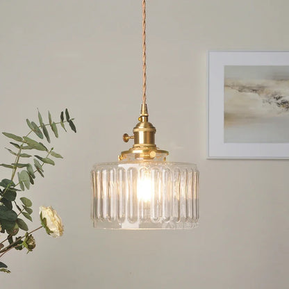 Suspension Camille Luxe Verre Noir et Or