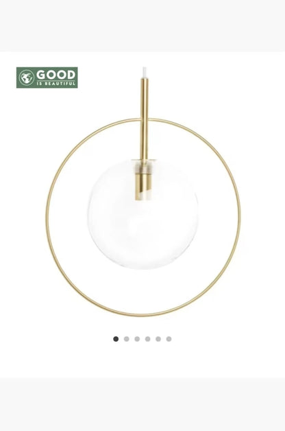 Éliane Nordic Flower Glass Iron Ceiling Light Retro Gold Fixture