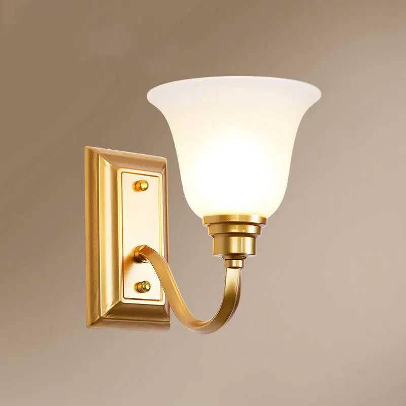Applique murale en verre Sophie Country E27, éclairage de couloir à tête unique