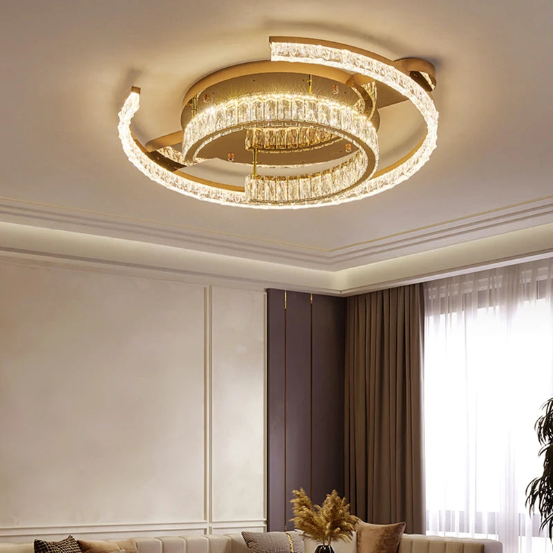 Plafonnier LED moderne – Plafonnier encastré minimaliste en acrylique pour chambre et salon | Options intelligentes de variation d'intensité
