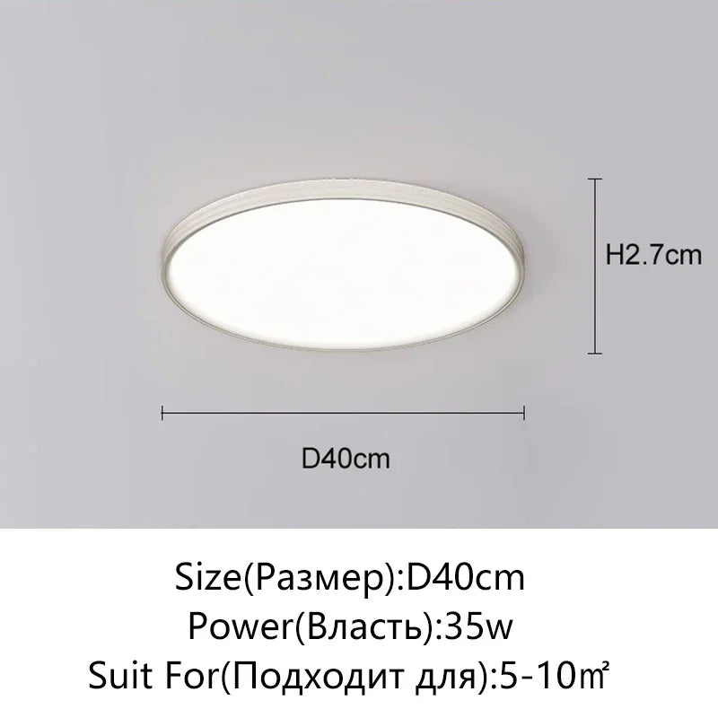 Plafonnier LED Juliette ultra-plat, dimmable avec télécommande, style moderne