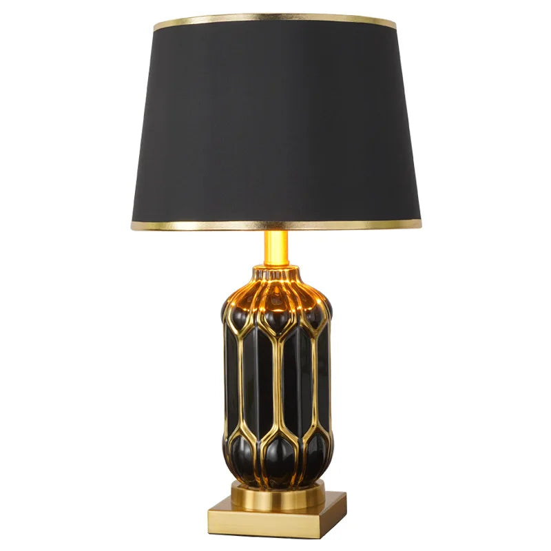 Black Ceramic Modern Luxury Table Lamp for Bedroom Living Room
