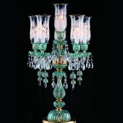 Long lustre en verre transparent pour salon et bureau