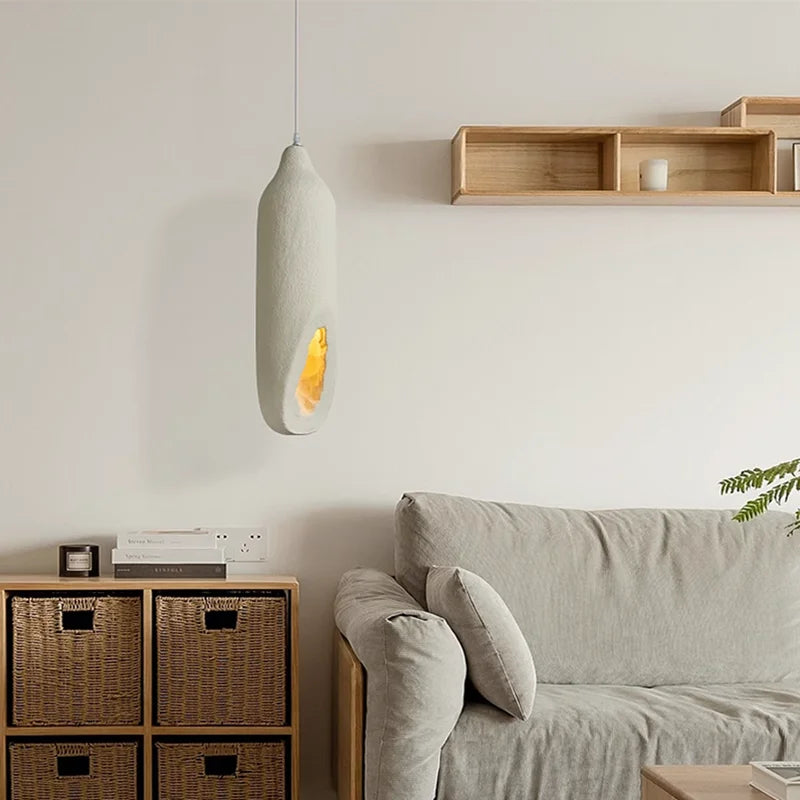 Amélie Wabi Sabi Suspension Ciment Lustre Minimaliste