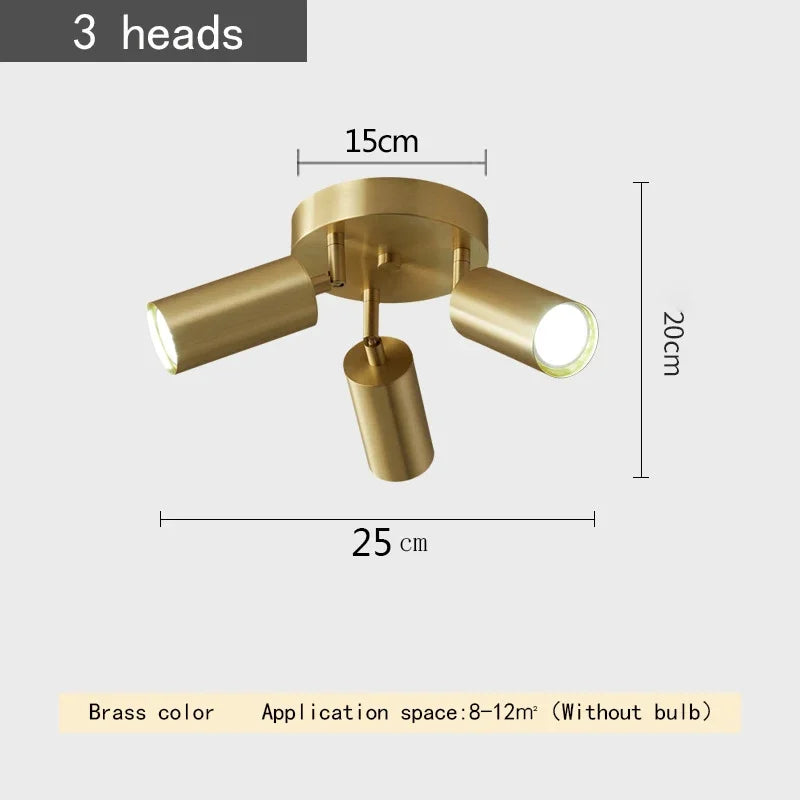 Plafonnier multipositions orientable Juliette Postmodern Gold GU10