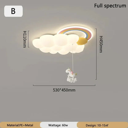 Plafonnier LED Élodie Nuage Nordique Moderne pour Chambre d'Enfant