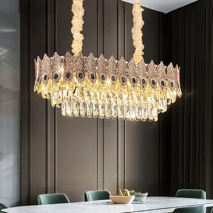 Plafonnier Suspendu Élodie Crystal Ring LED