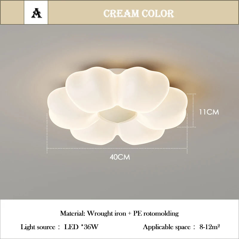 Plafonnier LED Élodie Fleur Rose Chambre Princesse Intensité Variable