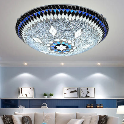 Plafonnier LED Sofia en verre turc