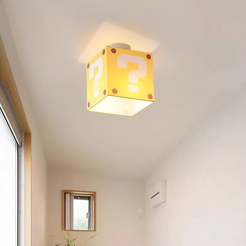 Sophie Lampe de Plafond pour Enfants Point d'Interrogation Jaune Créative Lumière de Chambre