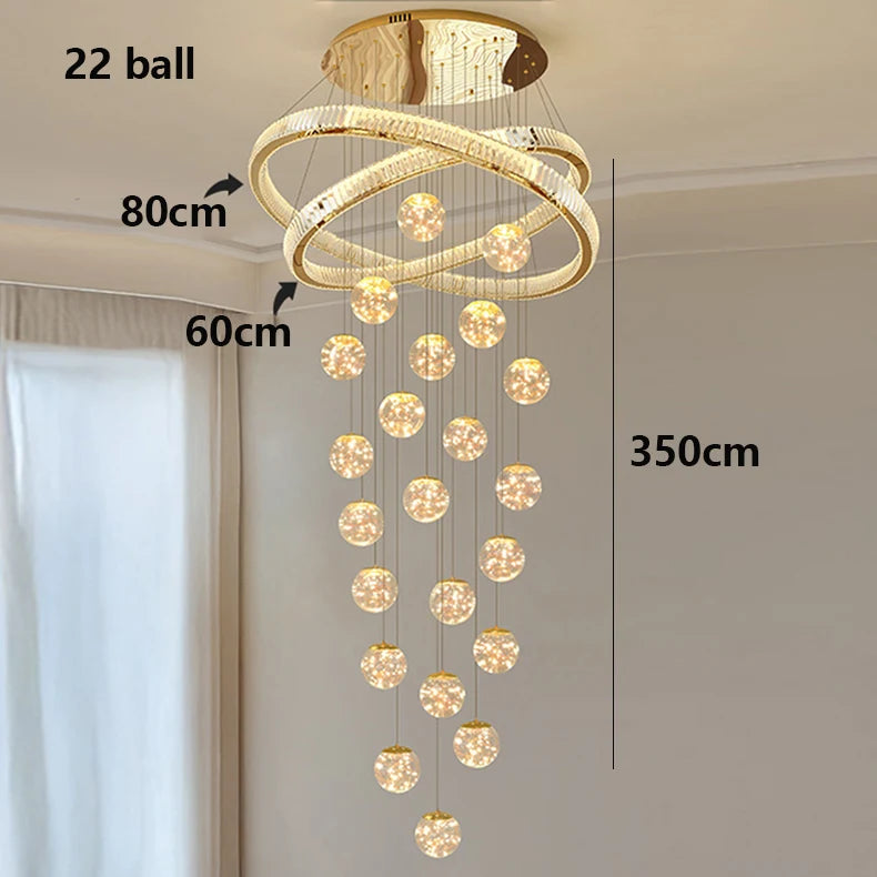Lustre en colimaçon Aurielle Crystal Cascade