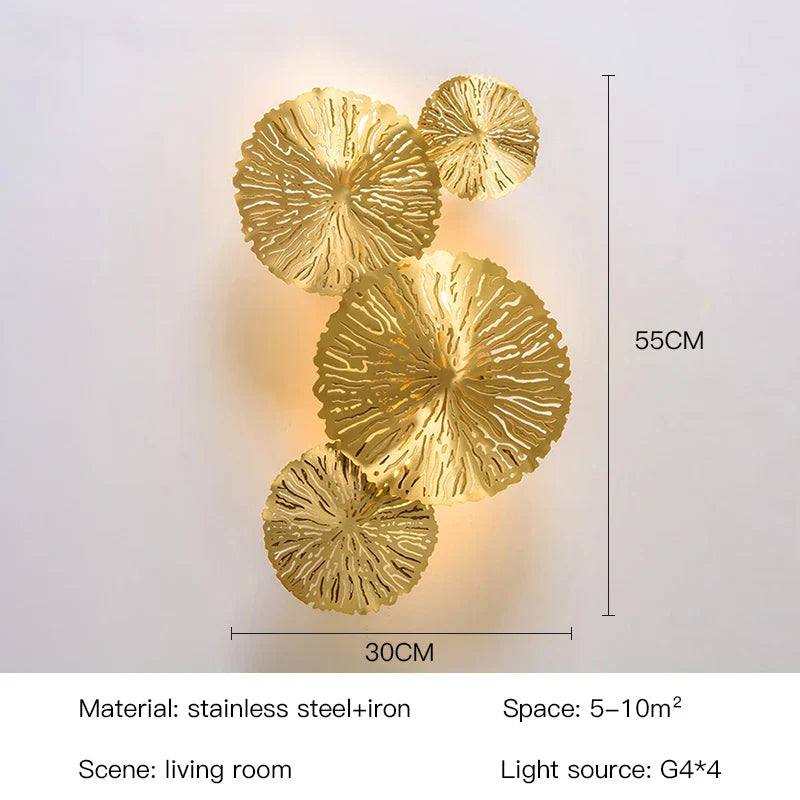 Océane Lotus Leaf Wall Lamp with Modern Artistic Design