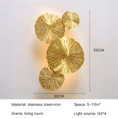 Océane Lotus Leaf Wall Lamp with Modern Artistic Design