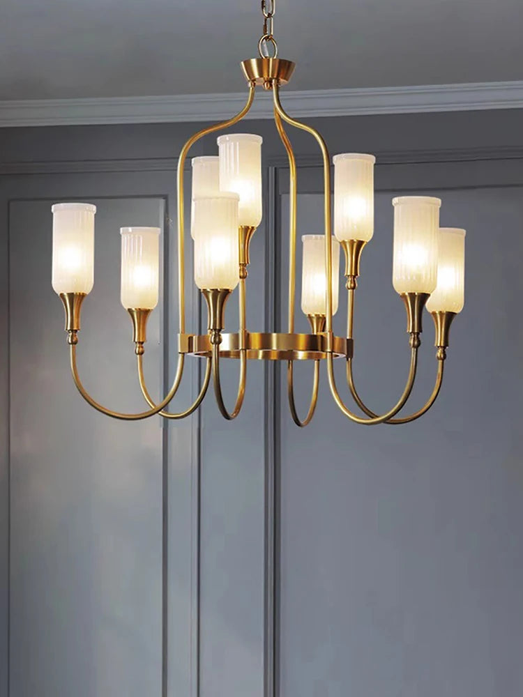 Aurélie Brass Cottage Ceiling Chandelier Light