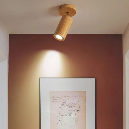 Plafonnier Projecteur LED E27 Camille en Bois