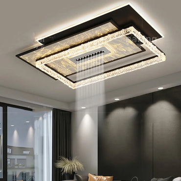 Plafonnier LED Nordique en Cristal – Luminaire Encastré Dimmable Moderne pour Salon et Chambre à Coucher