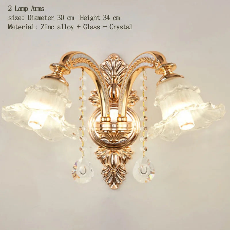 Suspension en cristal de style européen pour salon et salle à manger
