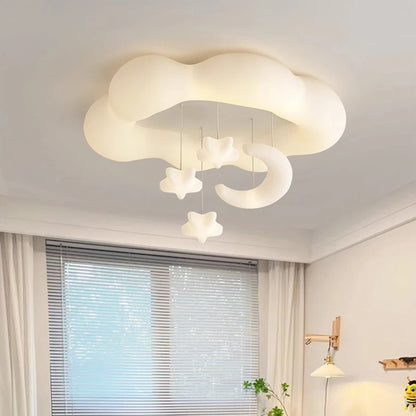 Plafonnier LED Amélie Cloud pour Chambre d'Enfant, Style Crème, Dimmable