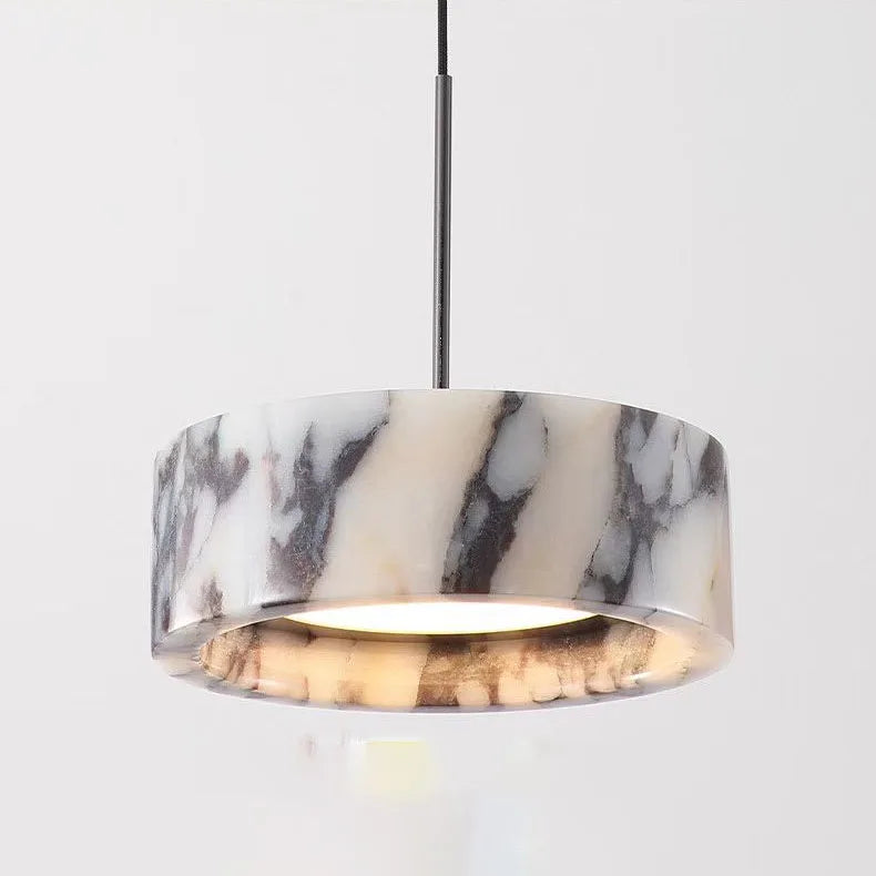 Pendentif Cœur en Pierre d'Albâtre Elara