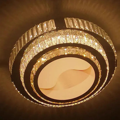 Plafonnier à LED encastrable Celestia Gold Crystal