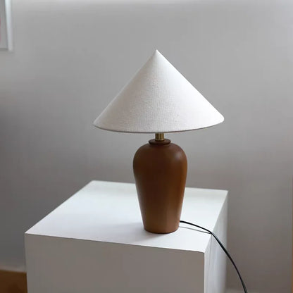 Lampe de bureau en tissu de haute qualité de style Wabi Sabi antique pour chambre à coucher