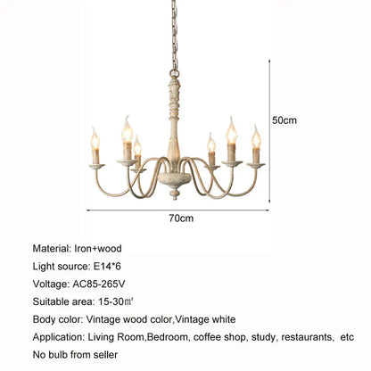 Suspension Vintage en Bois Élodie pour Salons et Salles à Manger