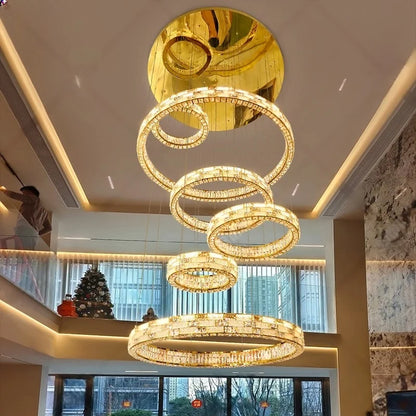 Suspension moderne en cristal pour salon et salle à manger