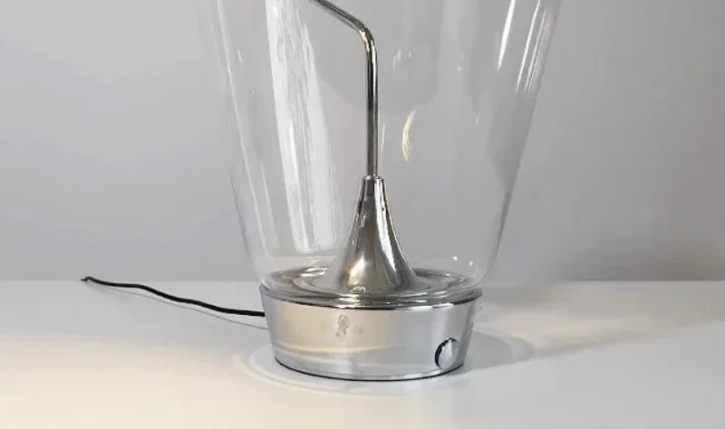 Adele Chrome Dimmable Glass Lamp