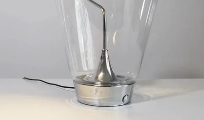 Adele Chrome Dimmable Glass Lamp
