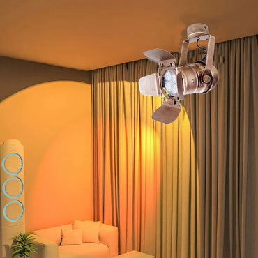 Charlotte Industrial 4-Leaf Ceiling Light