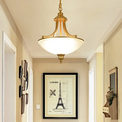 Émilie Retro Milky Glass Pendant Chandelier 3-Light
