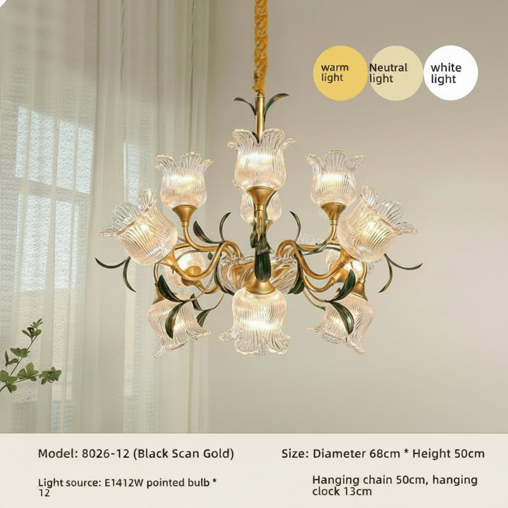 Élise Suspension Plafonnier Vintage Français Crème Cristal