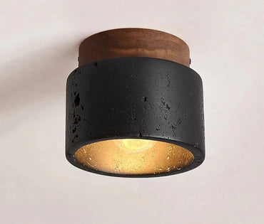 Plafonnier en pierre Sophie Nordic Wabi Sabi, idéal pour les couloirs et chambres