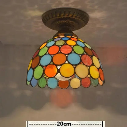 Colette Tiffany Suspension en Verre Coloré Méditerranéen