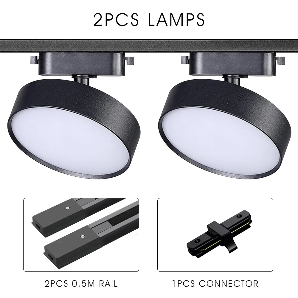 Lucie LED Track Light Adjustable Spotlight Rail Fixture
