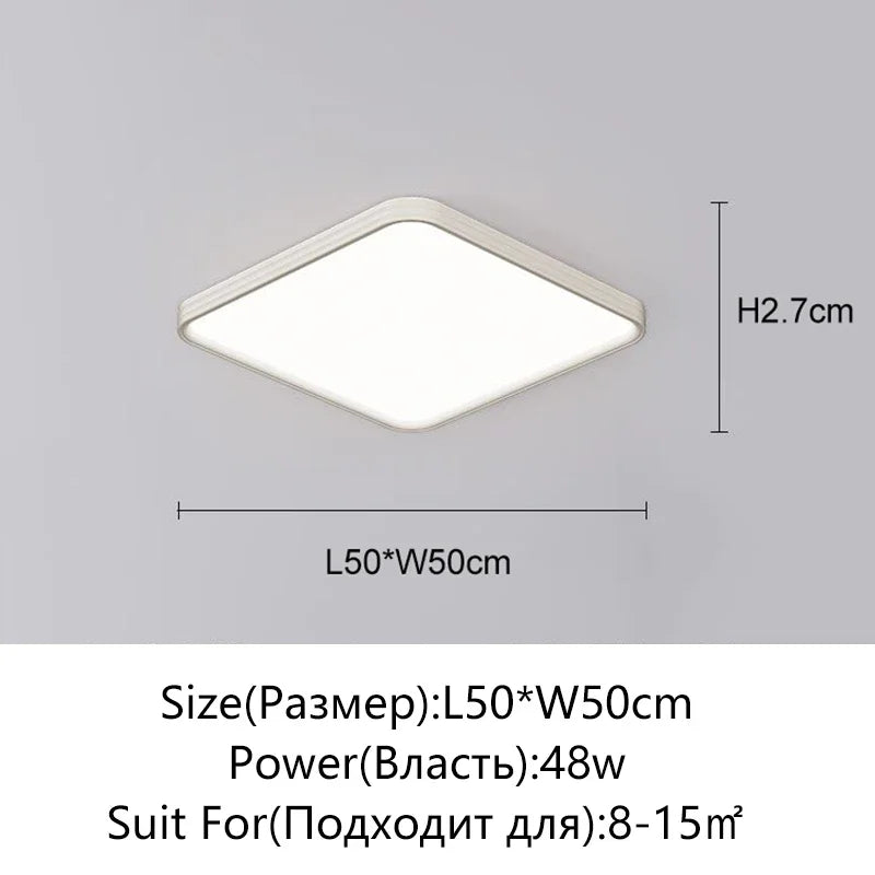 Plafonnier LED Juliette ultra-plat, dimmable avec télécommande, style moderne
